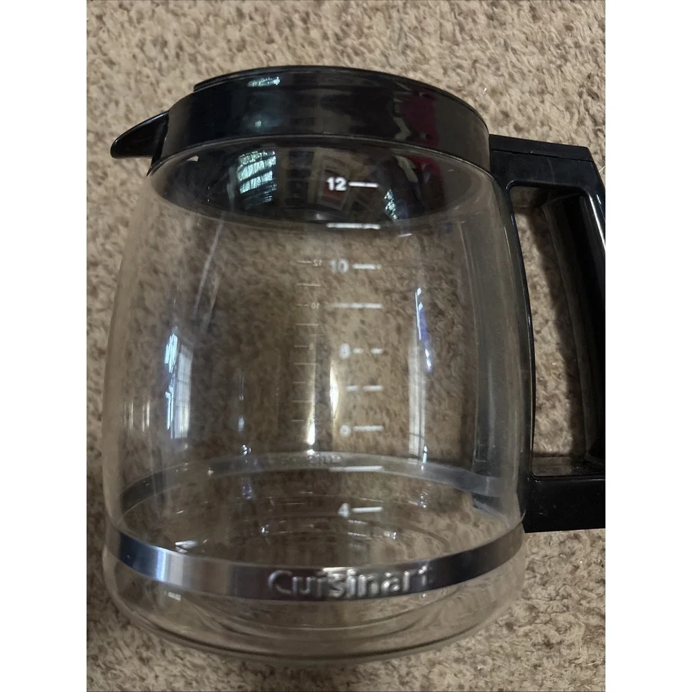 Cuisinart 12‎ Cup Coffee Maker Replacement Carafe Glass Pot Black